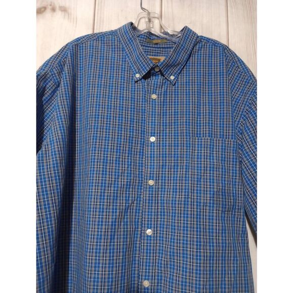 Foundry Shirt Men's 3xl Tall Blue Button Front Short Sleeve Gender Reveal Corpor - Picture 3 of 9